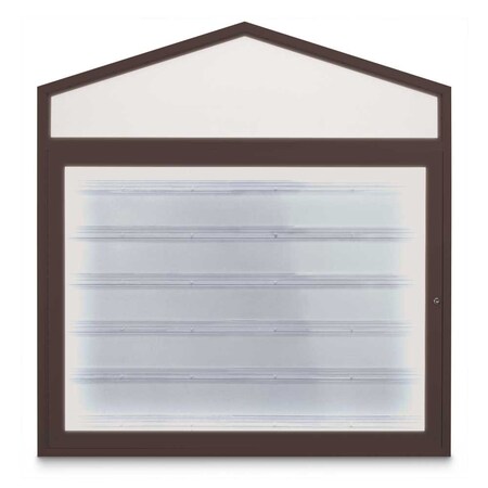 United Visual Products Sliding Door Indoor Enclosed Corkboard, 4 UV9025ACS-WHITE-CORK